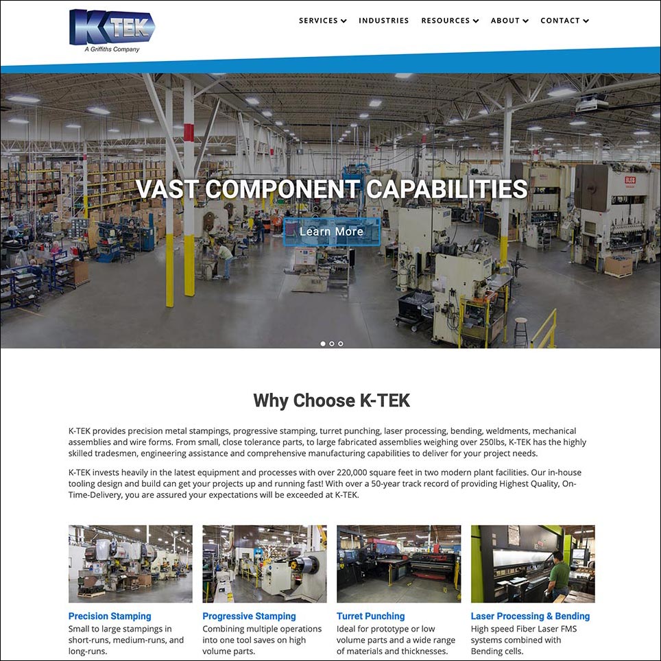 K-TEK responsive website